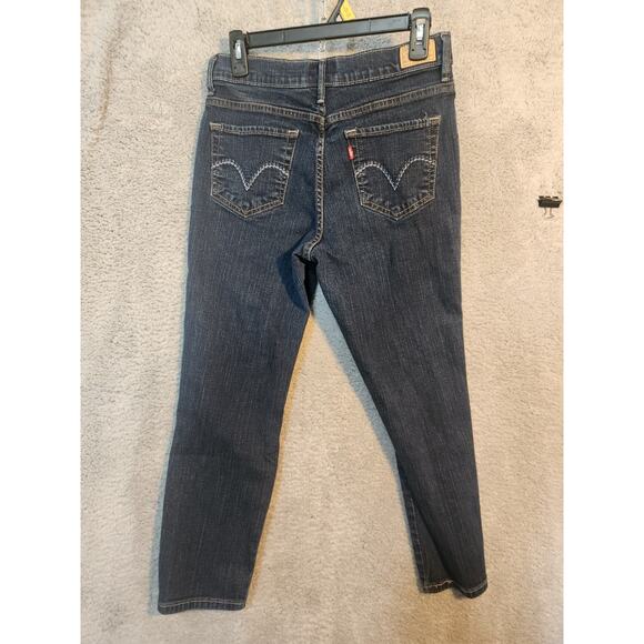 Levi's 512 Womens (Size 8) Dark Blue Denim Perfectly Slimming Ankle Pencil Jeans - Picture 6 of 8